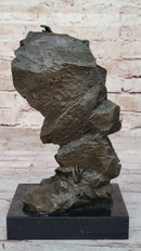 Female Rock Climber Bouldering Bronze Sculpture