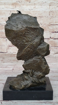 Female Rock Climber Bouldering Bronze Sculpture