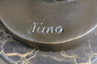 Hot Cast Bronze Curvy Figurative Sexy Girl Sculpture on Marble Base by Juno