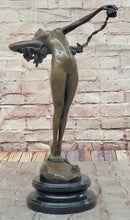 Hot Cast Bronze Sculpture Harriet Frishmuth The Vine Nude Female Figure Holding Grapes