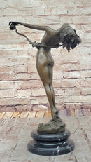Hot Cast Bronze Sculpture Harriet Frishmuth The Vine Nude Female Figure Holding Grapes