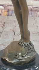 Hot Cast Bronze Sculpture Harriet Frishmuth The Vine Nude Female Figure Holding Grapes