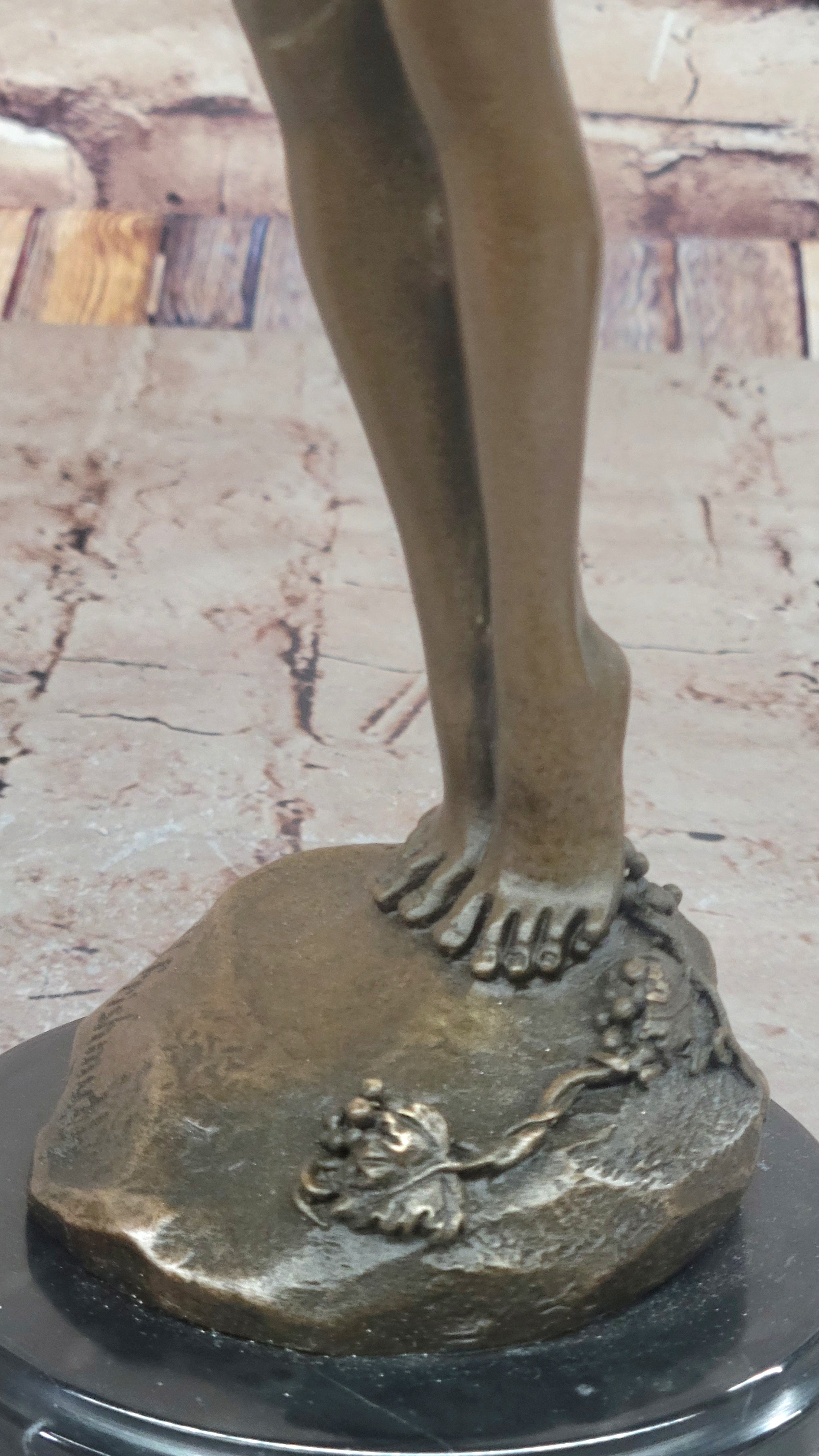 Hot Cast Bronze Sculpture Harriet Frishmuth The Vine Nude Female Figure Holding Grapes
