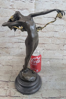 The Vine Wine Harriet Frishmuth Bronze Art Deco Nude Female Figure Sculpture