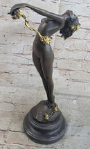 The Vine Wine Harriet Frishmuth Bronze Art Deco Nude Female Figure Sculpture