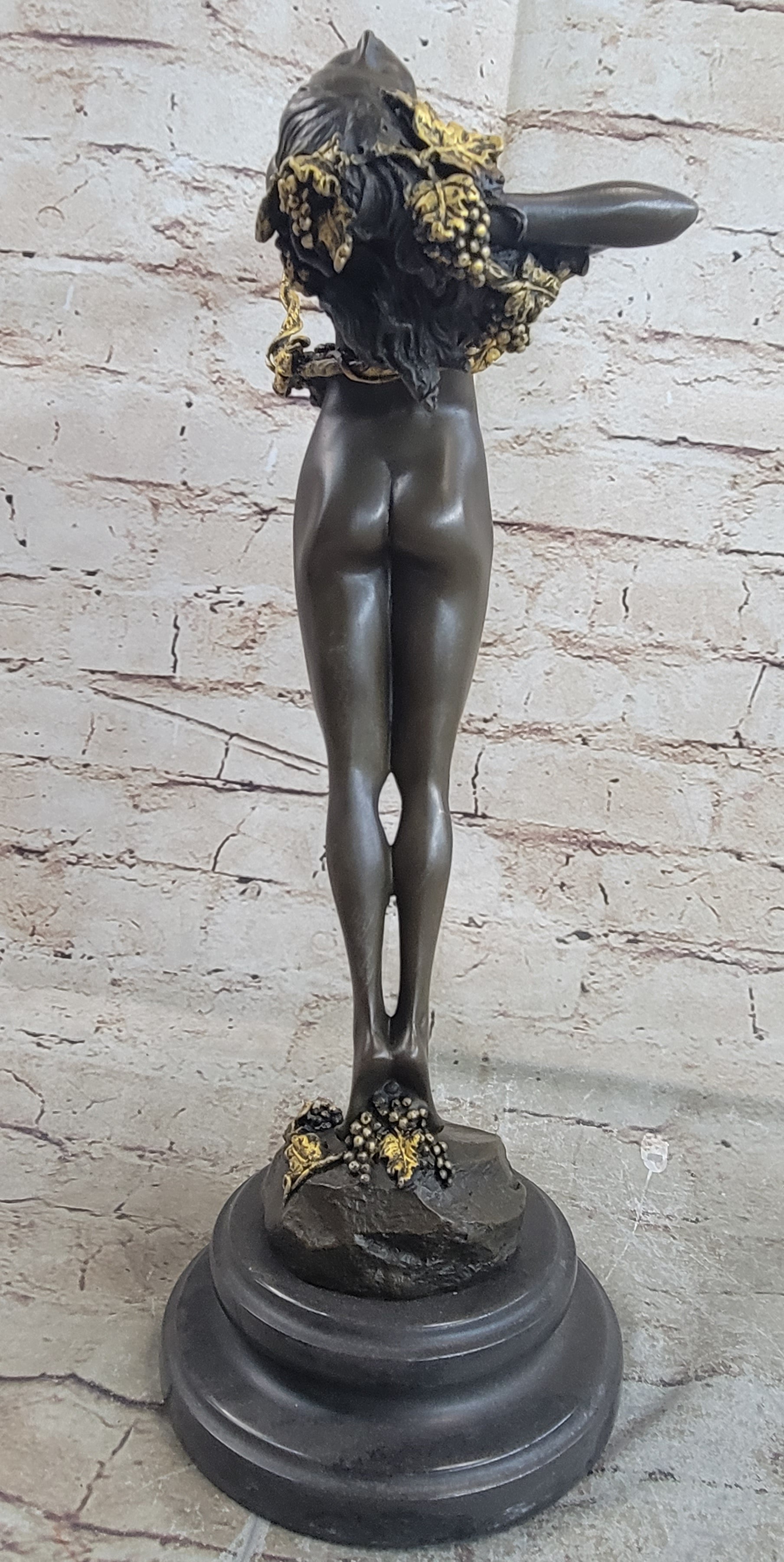 The Vine Wine Harriet Frishmuth Bronze Art Deco Nude Female Figure Sculpture