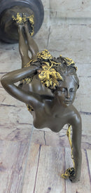 The Vine Wine Harriet Frishmuth Bronze Art Deco Nude Female Figure Sculpture