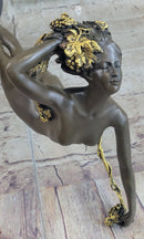 The Vine Wine Harriet Frishmuth Bronze Art Deco Nude Female Figure Sculpture