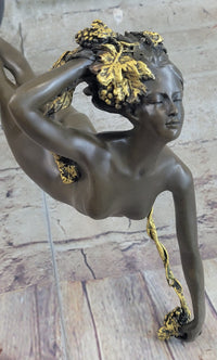 The Vine Wine Harriet Frishmuth Bronze Art Deco Nude Female Figure Sculpture