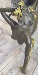 The Vine Wine Harriet Frishmuth Bronze Art Deco Nude Female Figure Sculpture