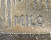 Modern Art Bronze Sculpture Bust of Pablo Picasso Portrait signed Milo Figurine