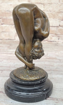 Erotic Nude Female Figure Bending Over and Exposed - Original Art by Juno on Marble Base