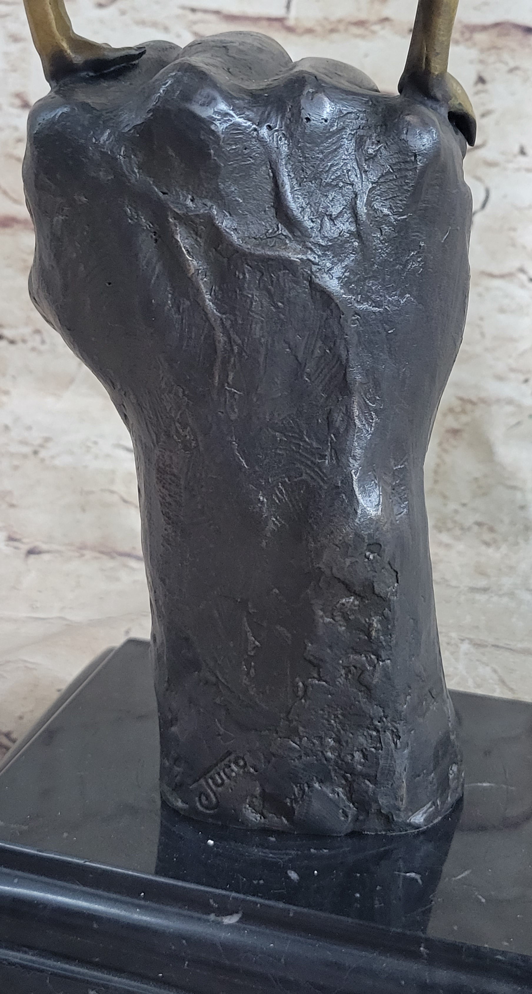 Nude Female Figure Balancing on a Fist Surreal Modern Art Bronze Sculpture Statue