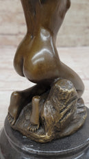 Morning Stretch Nude Female Figure Naked Girl Bronze Statue Sculpture Art Deco