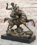 Bronze Sculpture of Theseus or Hercules vs. Centaur