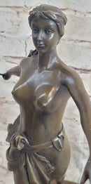 Diana the Huntress Artemis w/ Spear Bronze Sculpture after R. Leger