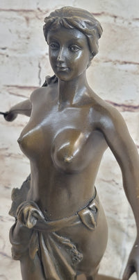 Diana the Huntress Artemis w/ Spear Bronze Sculpture after R. Leger