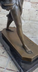 Diana the Huntress Artemis w/ Spear Bronze Sculpture after R. Leger