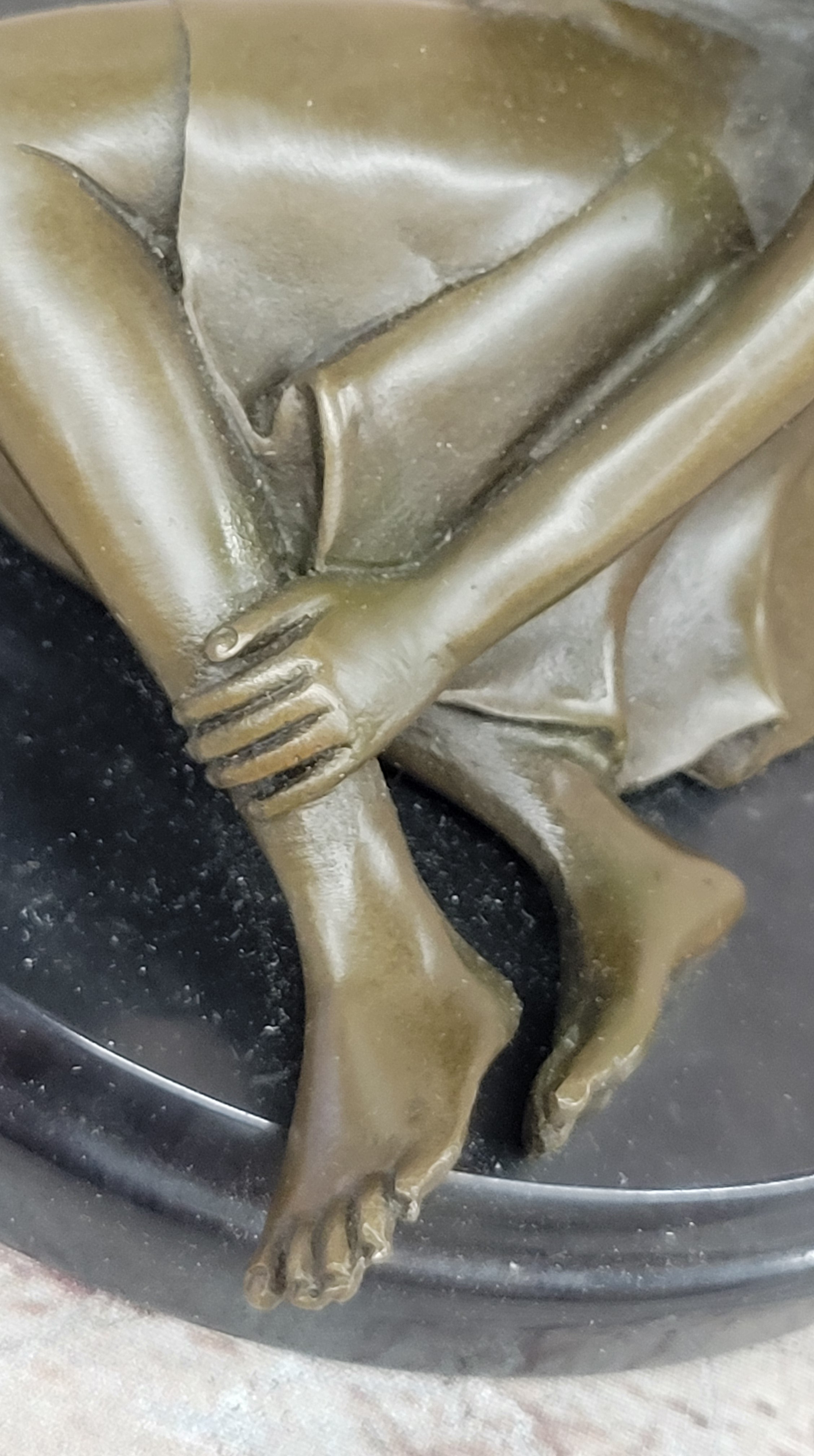 Bronze Art Deco Figural Elegant Woman Sculpture