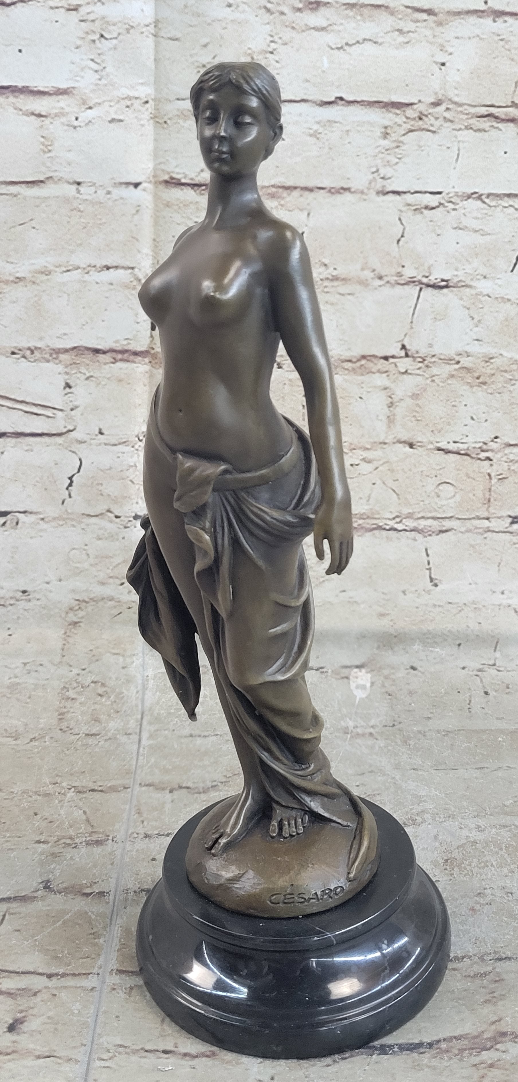 PHRYNE Hot Cast Bronze Statue Sculpture Nude Female Figure Original Casting by Cesaro
