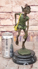 Bronze Elf Leprechaun Sculpture on Marble Base by Juno