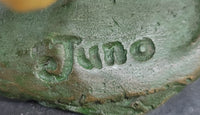 Bronze Elf Leprechaun Playing Golden Saxophone by Juno