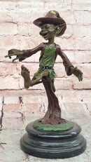 Whimsical Bronze Goblin Sculpture Fantasy Art Piece Signed Juno Mythical Artwork Statue