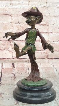 Whimsical Bronze Goblin Sculpture Fantasy Art Piece Signed Juno Mythical Artwork Statue