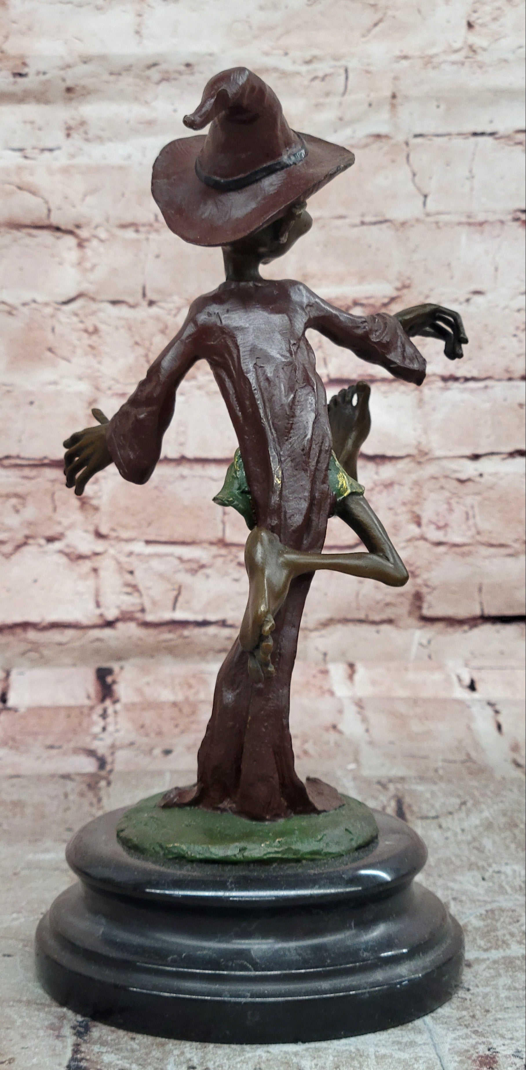 Whimsical Bronze Goblin Sculpture Fantasy Art Piece Signed Juno Mythical Artwork Statue