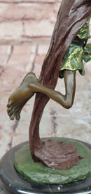 Whimsical Bronze Goblin Sculpture Fantasy Art Piece Signed Juno Mythical Artwork Statue