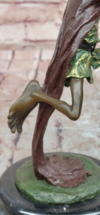 Whimsical Bronze Goblin Sculpture Fantasy Art Piece Signed Juno Mythical Artwork Statue