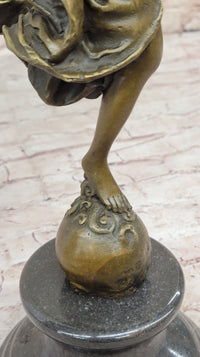 Winged Victory Athena Nike 15'' Bronze Marble Sculpture