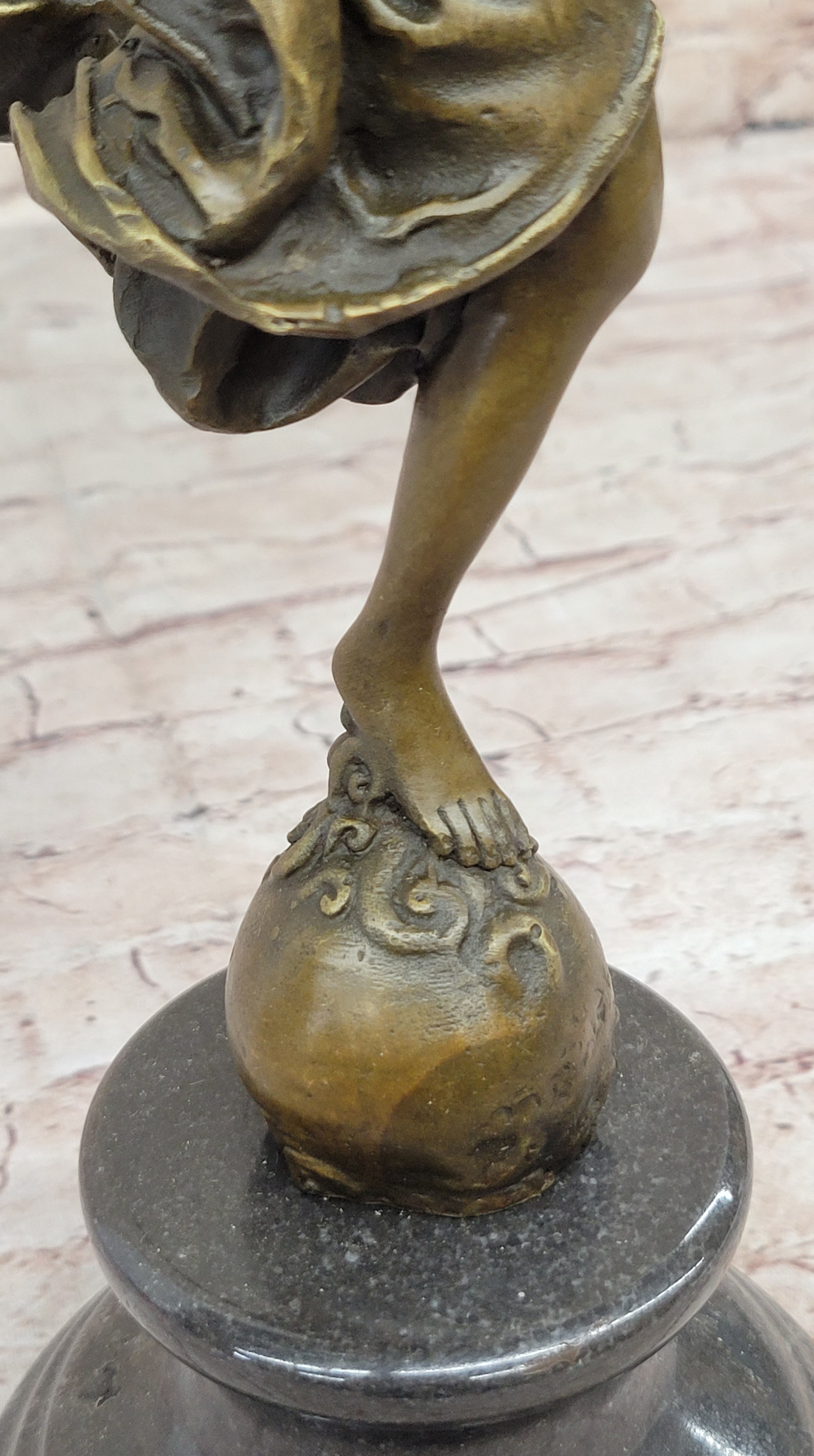 Winged Victory Athena Nike 15'' Bronze Marble Sculpture