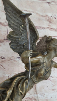 Winged Victory Athena Nike 15'' Bronze Marble Sculpture