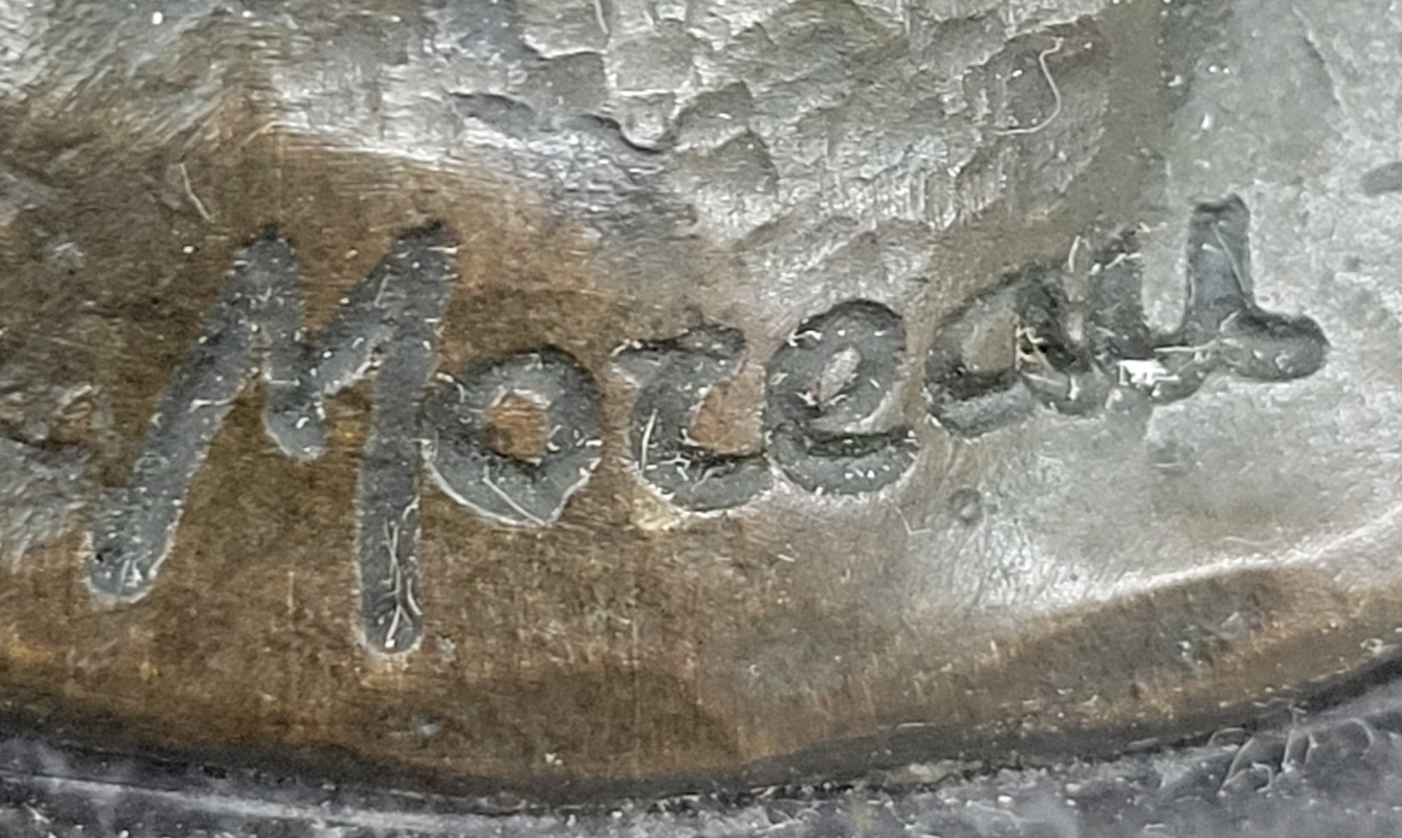 Child Girl Holding Basket of Grapes - Bronze Sculpture by Moreau