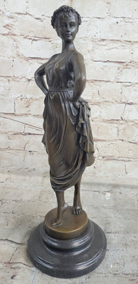 Bronze Sculpture of Woman With Hands on Hips 14.5" x 6"