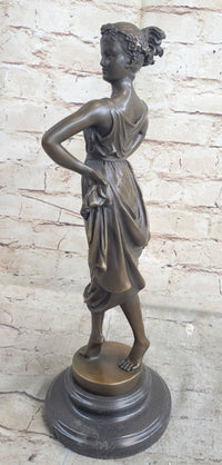 Bronze Sculpture of Woman With Hands on Hips 14.5" x 6"
