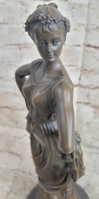 Bronze Sculpture of Woman With Hands on Hips 14.5" x 6"