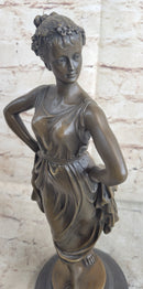 Bronze Sculpture of Woman With Hands on Hips 14.5" x 6"