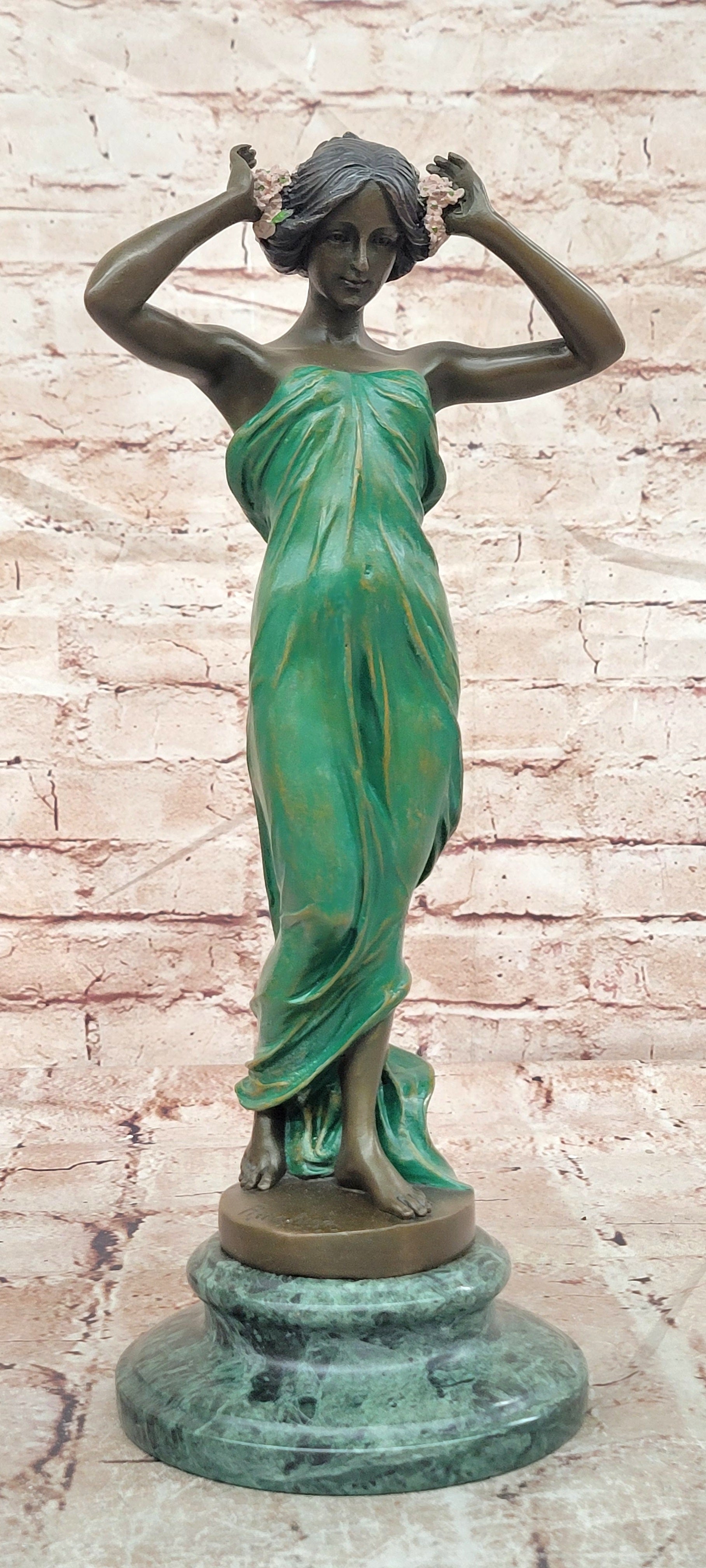 Signed Pittaluga Bronze Wood Nymph Sculpture Forest Goddess Sculpture Art Nouveau