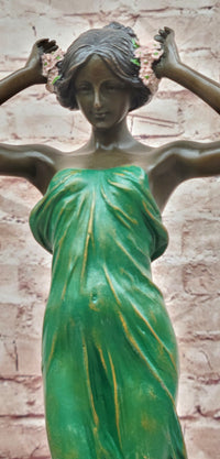 Signed Pittaluga Bronze Wood Nymph Sculpture Forest Goddess Sculpture Art Nouveau