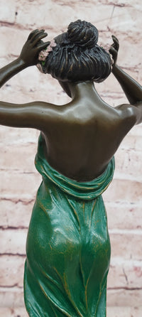 Signed Pittaluga Bronze Wood Nymph Sculpture Forest Goddess Sculpture Art Nouveau