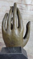 Butterflies in Hand Abstract Bronze Sculpture 12" x 11"