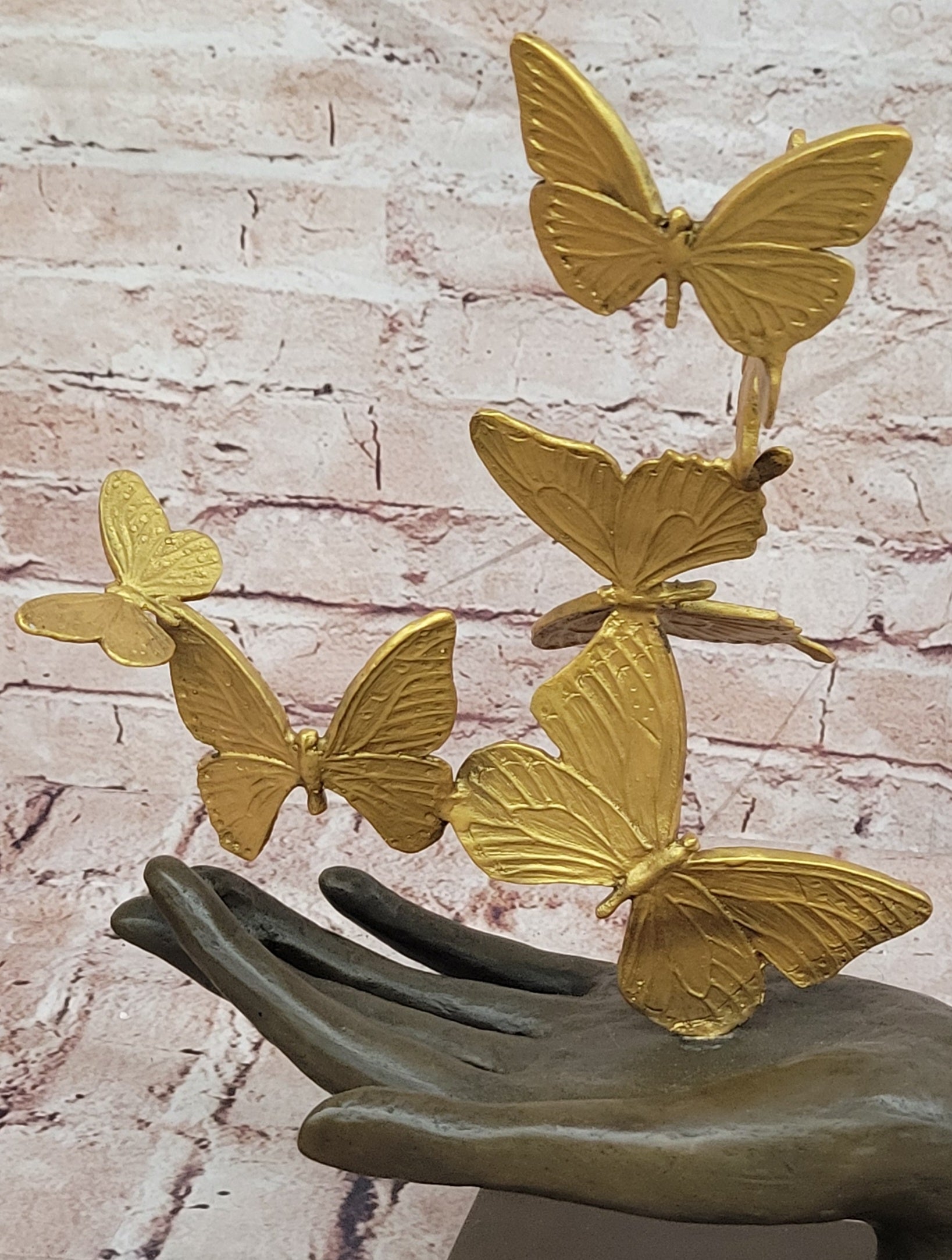 Genuine Bronze Contemporary Art Sculpture Flying Away Butterflies by Milo