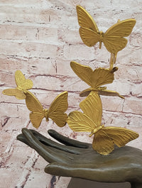 Genuine Bronze Contemporary Art Sculpture Flying Away Butterflies by Milo