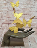 Genuine Bronze Contemporary Art Sculpture Flying Away Butterflies by Milo
