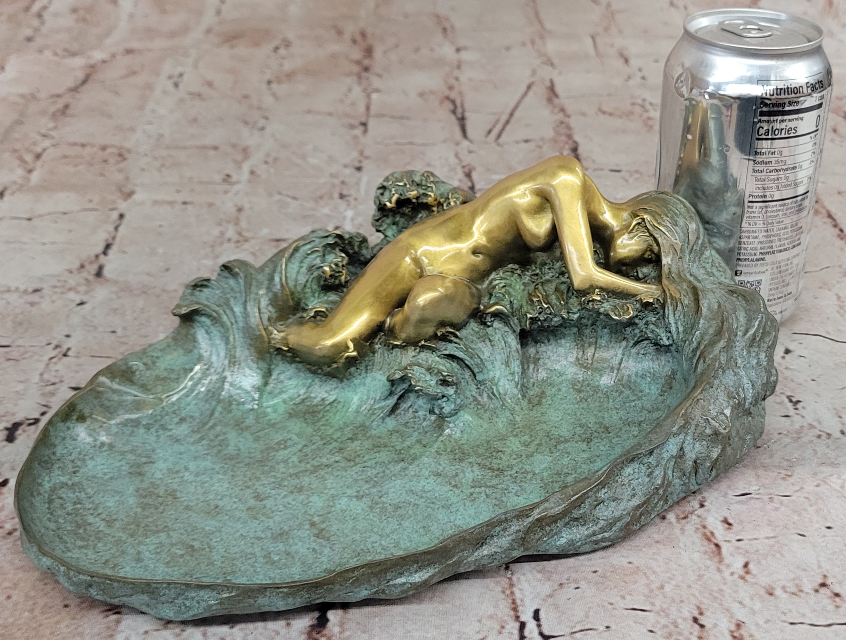 Nude Female Figure Figurative Soap Dish Sculpture by J. Itasse