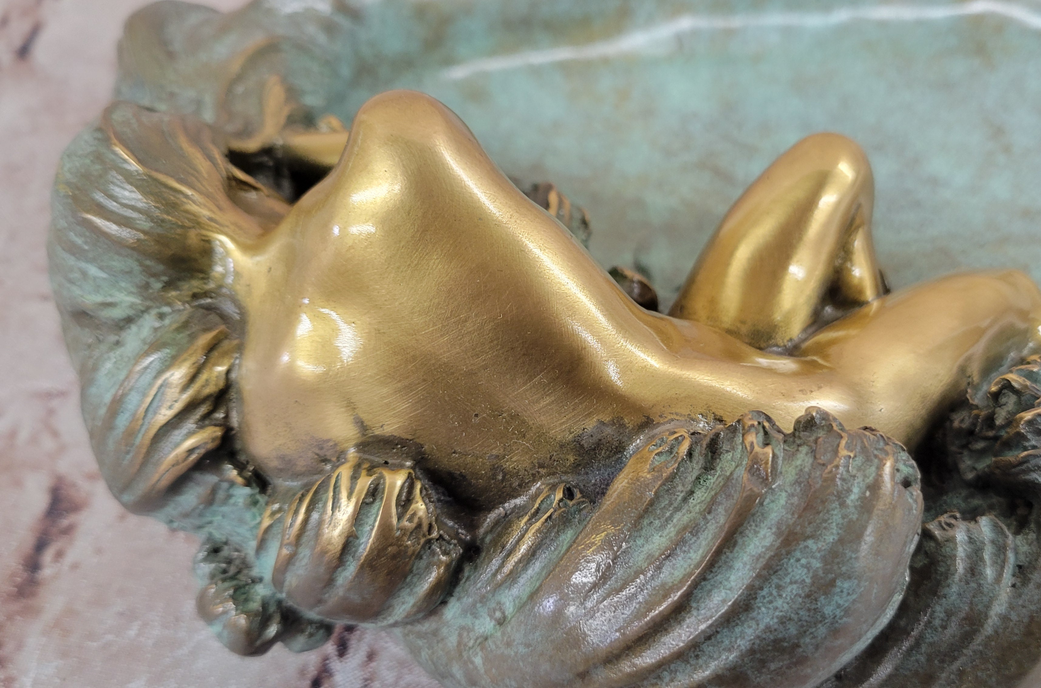 Nude Female Figure Figurative Soap Dish Sculpture by J. Itasse