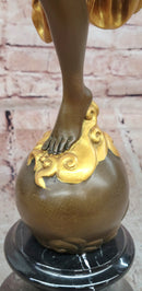 Bronze Greek Victory Goddess Statue. Sculpture Art Deco Home Decor Gilt