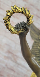 Bronze Greek Victory Goddess Statue. Sculpture Art Deco Home Decor Gilt